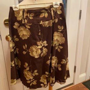 Brown floral skirt